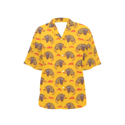 Armadillo Pattern Print Design 03 Women's Hawaiian Shirt