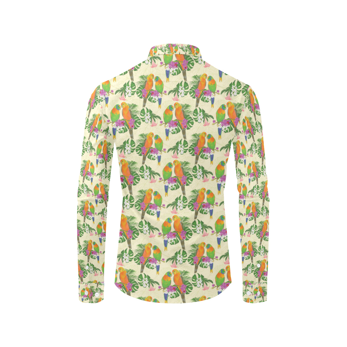 Conures Pattern Print Design 02 Men's Long Sleeve Shirt