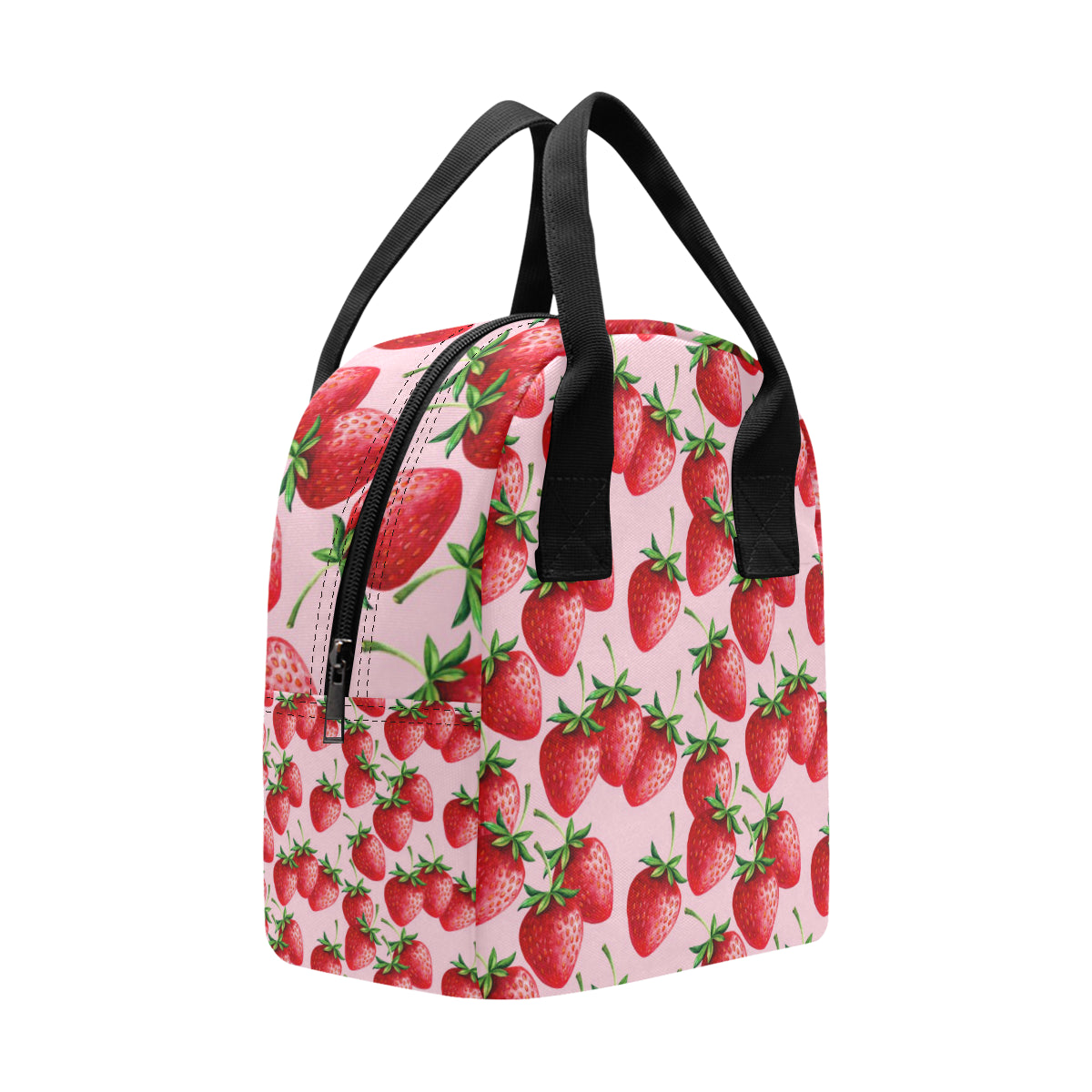 Strawberry Pattern Print Design SB03 Insulated Lunch Bag