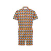 African Fashion Print Pattern Men's Romper