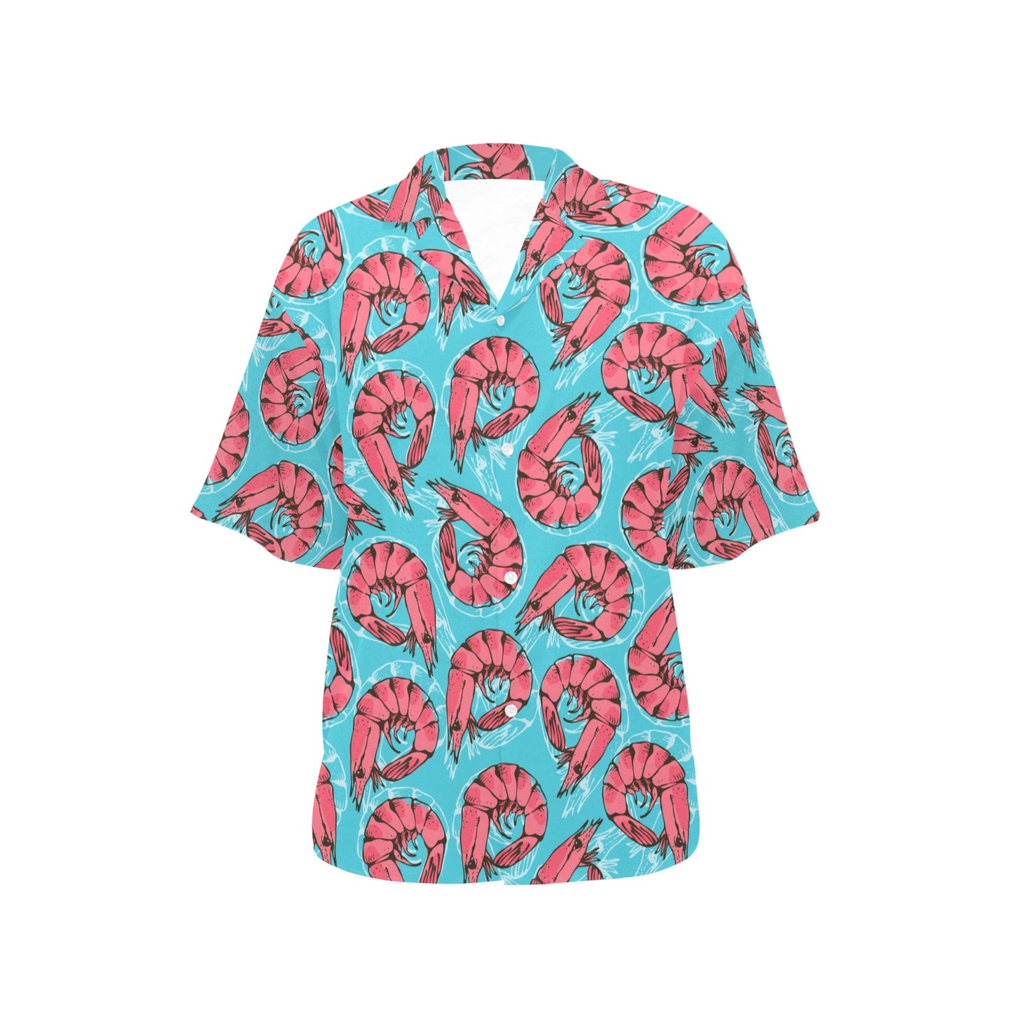 Prawn Pattern Print Design 01 Women's Hawaiian Shirt
