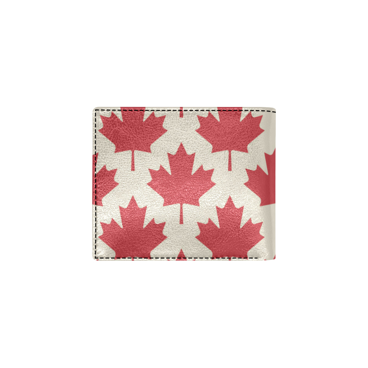 Maple Leaf Pattern Print Design 03 Men's ID Card Wallet