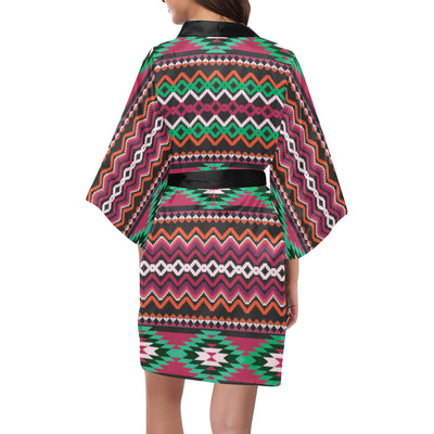 Mexican Pattern Print Design 01 Women's Short Kimono