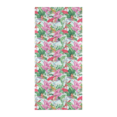 Tropical Flower Print Design LKS304 Beach Towel 32" x 71"