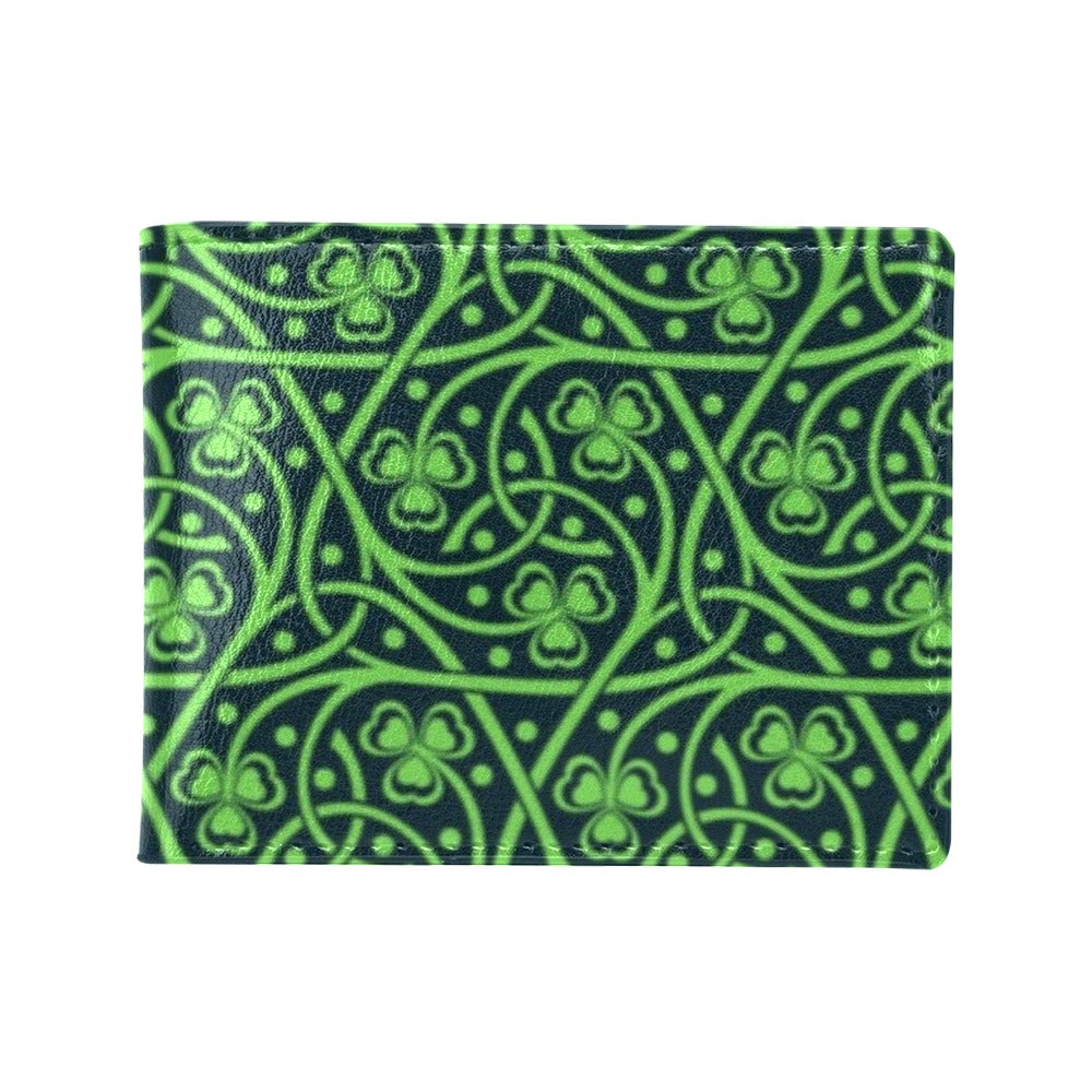 Shamrock Themed Print Men's ID Card Wallet