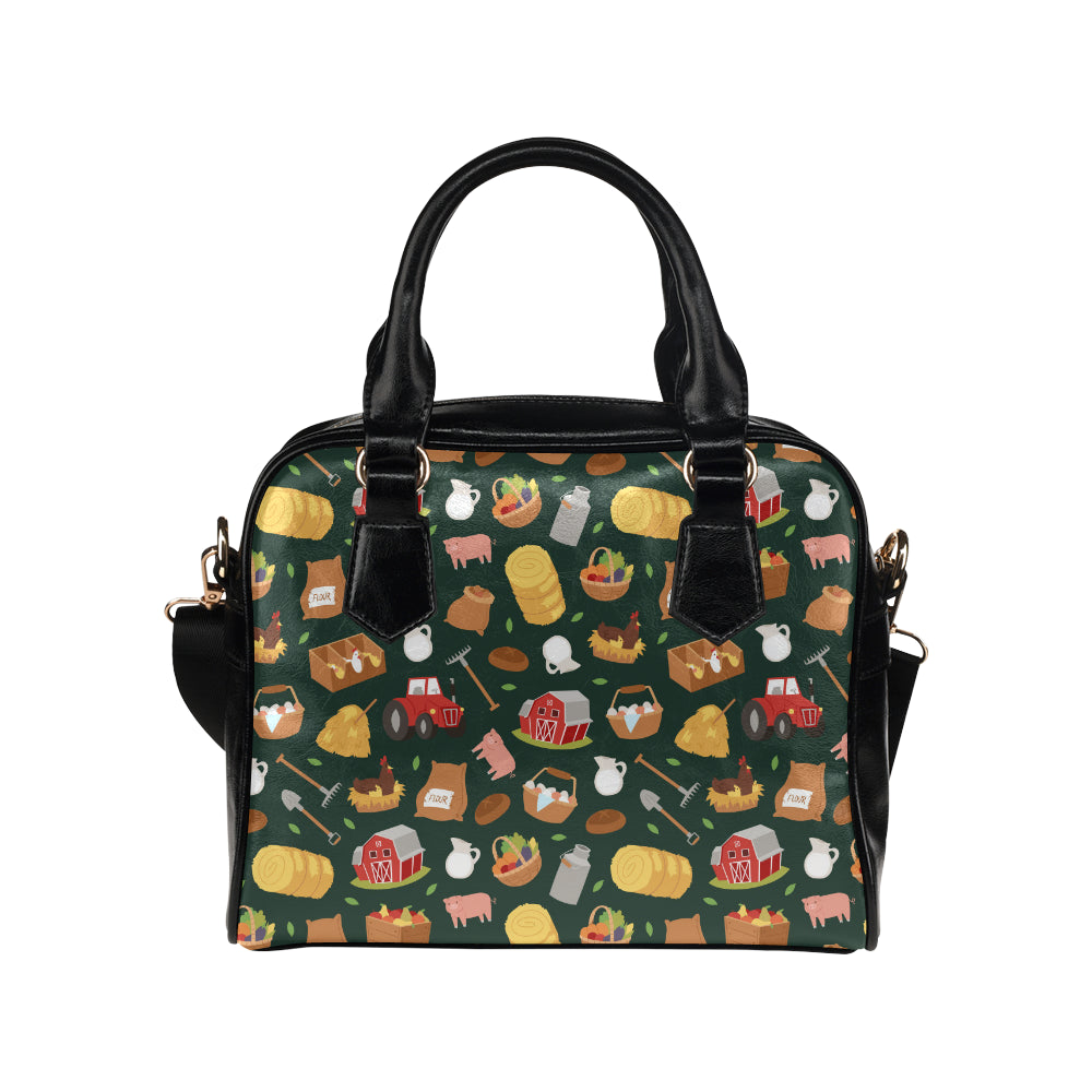 Agricultural Farm Print Design 02 Shoulder Handbag