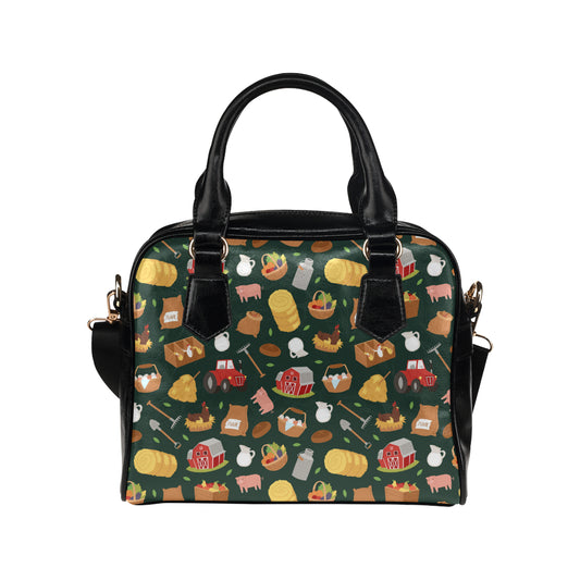 Agricultural Farm Print Design 02 Shoulder Handbag