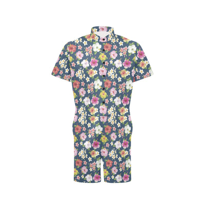 Hibiscus Sweet Print Design LKS304 Men's Romper