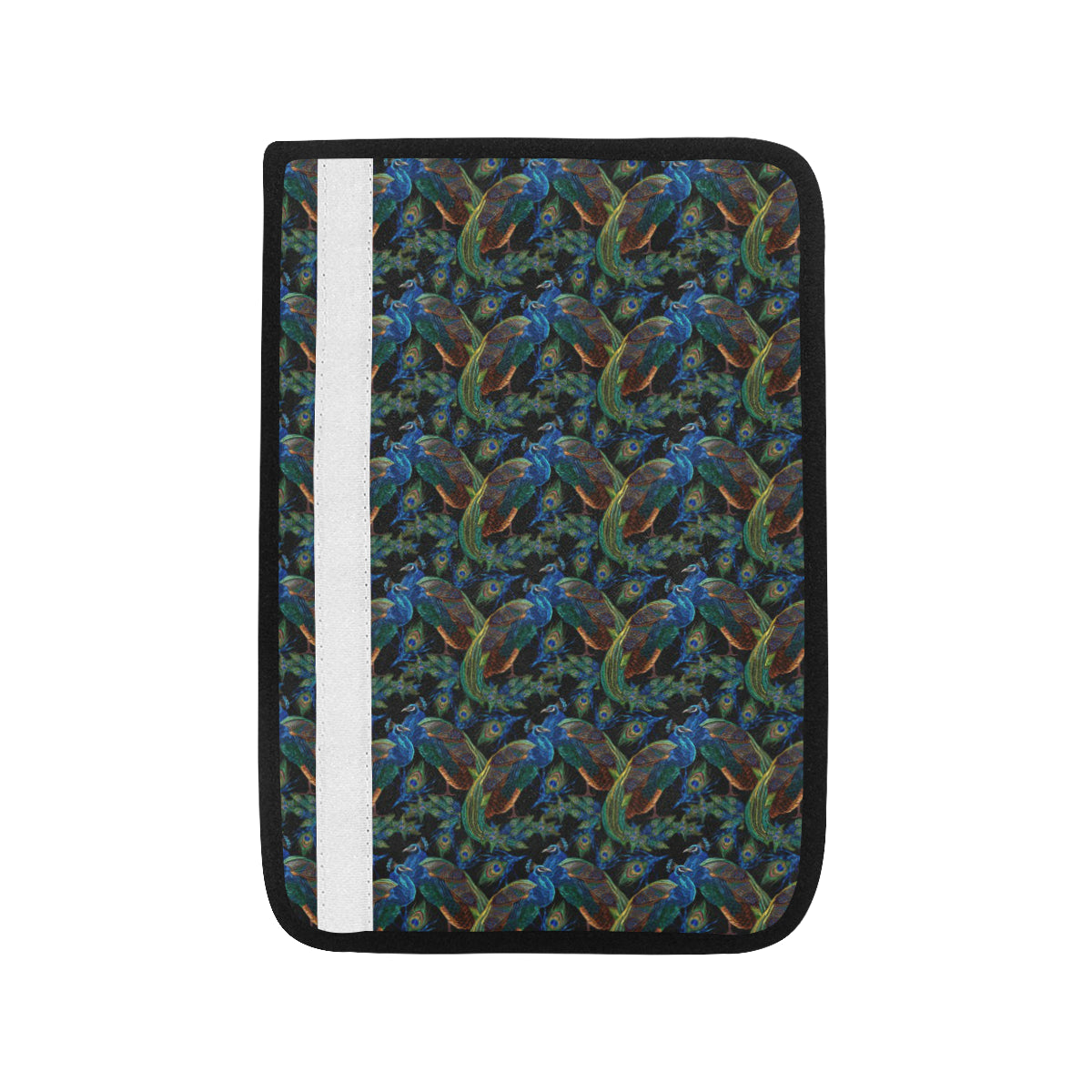 Peacock Themed Design Print Car Seat Belt Cover