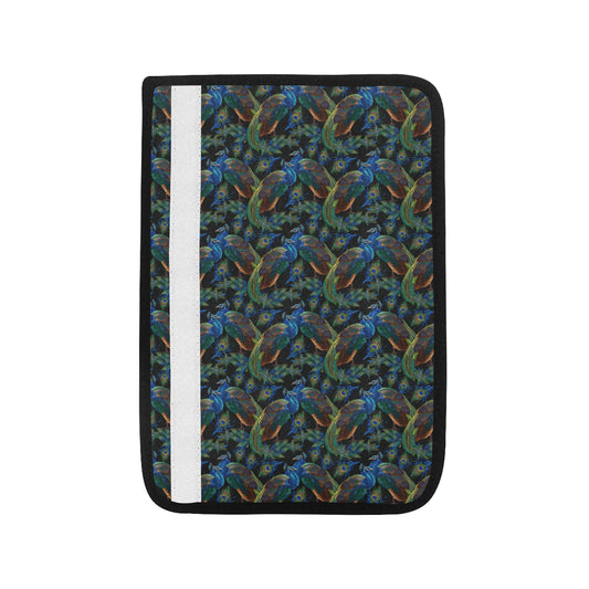 Peacock Themed Design Print Car Seat Belt Cover