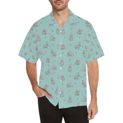 Bunny Pattern Print Design 02 Men's Hawaiian Shirt