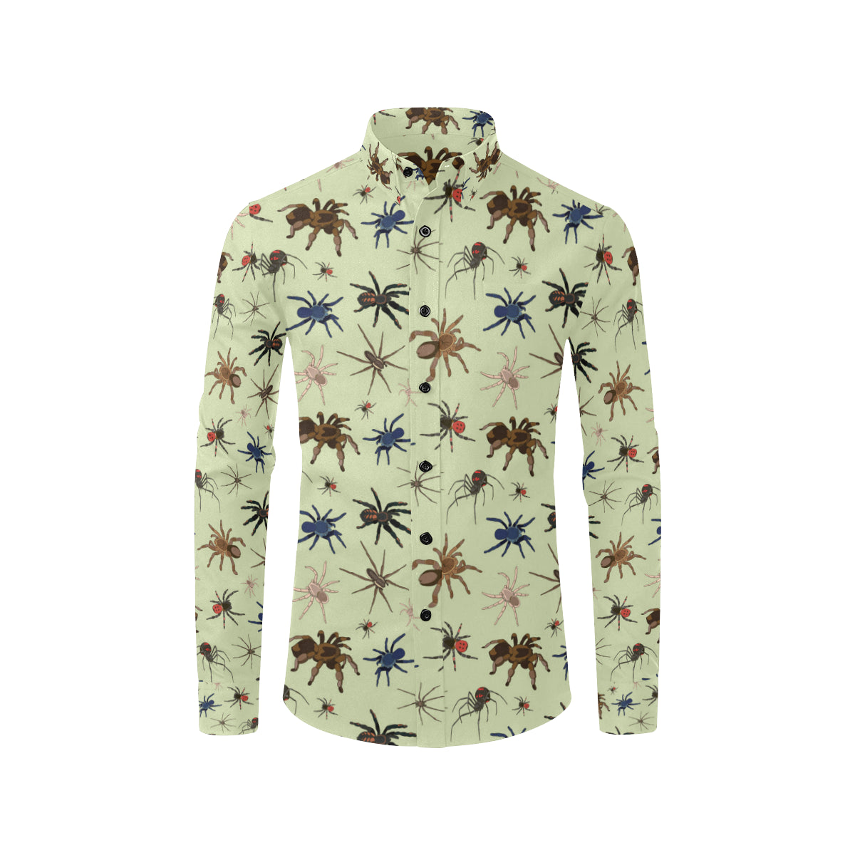 Tarantula Pattern Print Design 02 Men's Long Sleeve Shirt