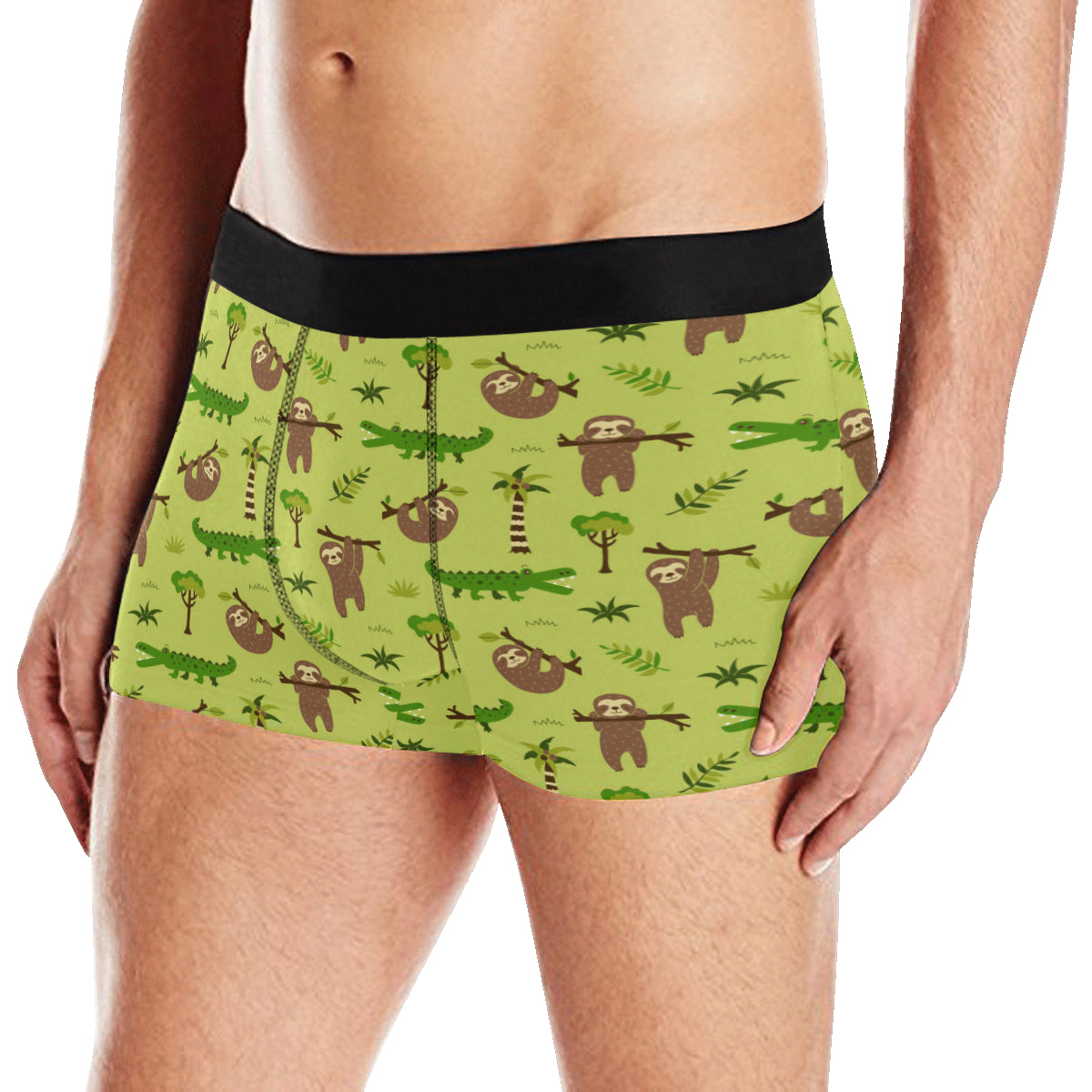 Alligator Pattern Print Design 04 Men's Boxer Briefs