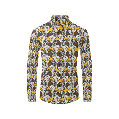 Eagles Head Pattern Men's Long Sleeve Shirt