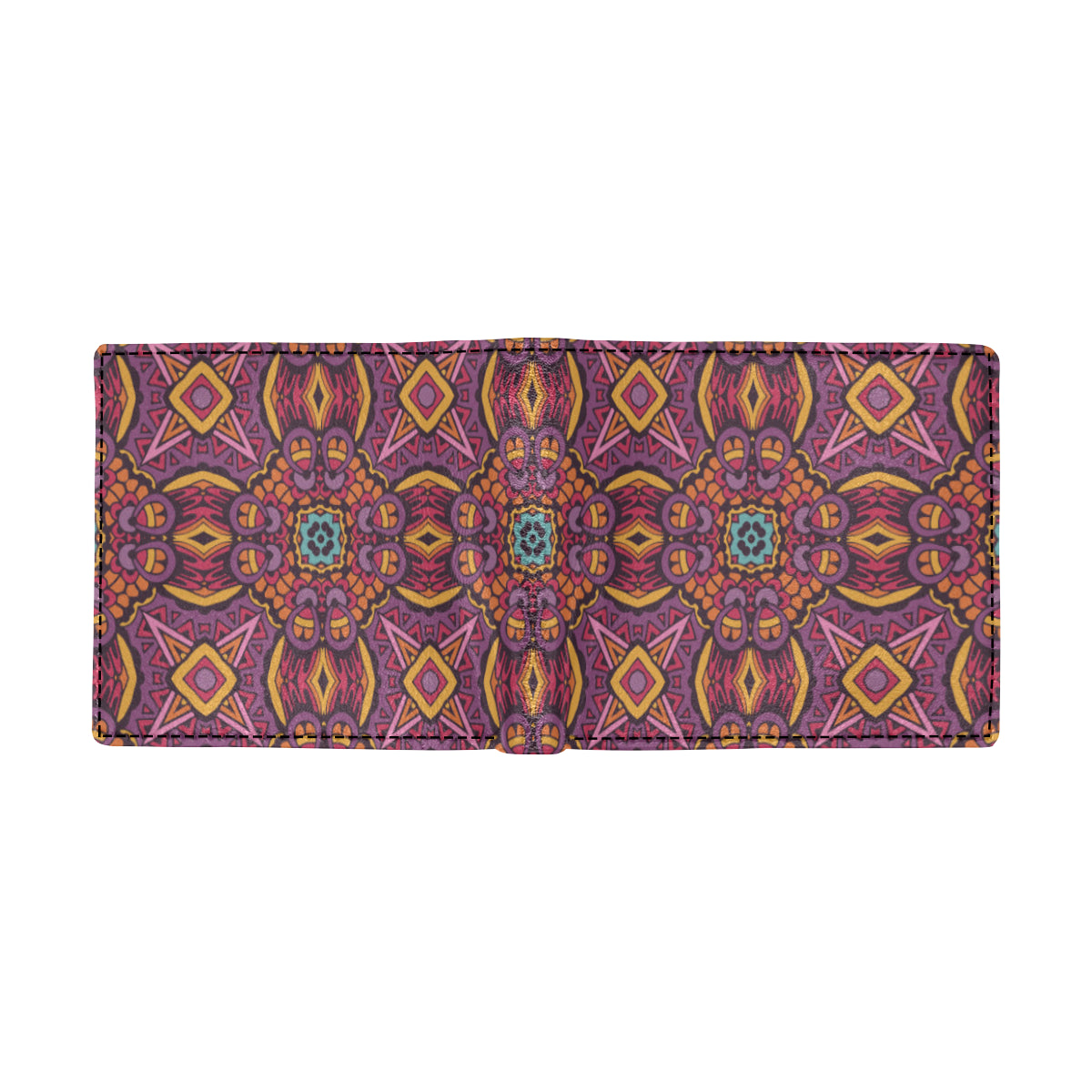 Bohemian Pattern Print Design 10 Men's ID Card Wallet