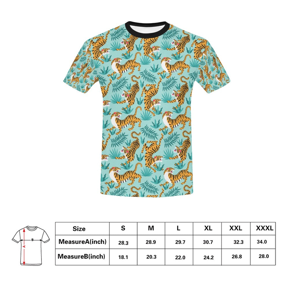 Tiger Print Design LKS304 Men's All Over Print T-shirt