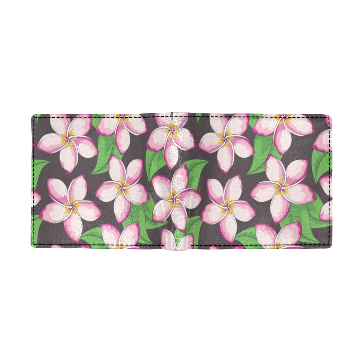 Pink Plumeria Pattern Print Design PM019 Men's ID Card Wallet