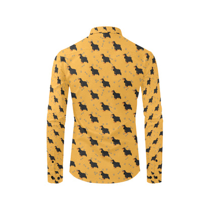 Cocker Pattern Print Design 01 Men's Long Sleeve Shirt