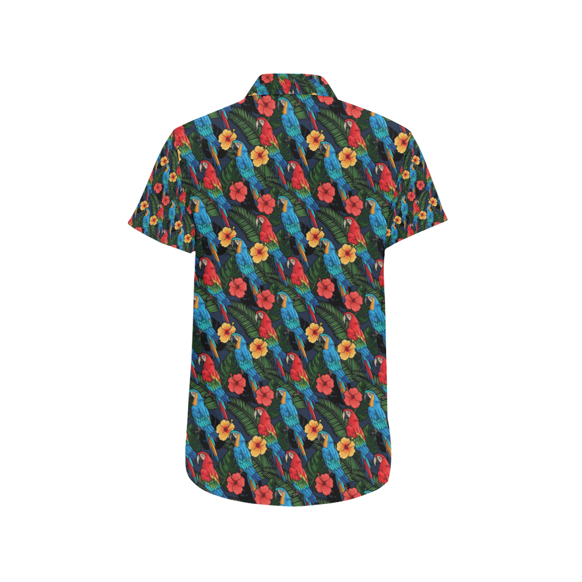 Parrot Pattern Print Design A01 Men's Short Sleeve Button Up Shirt