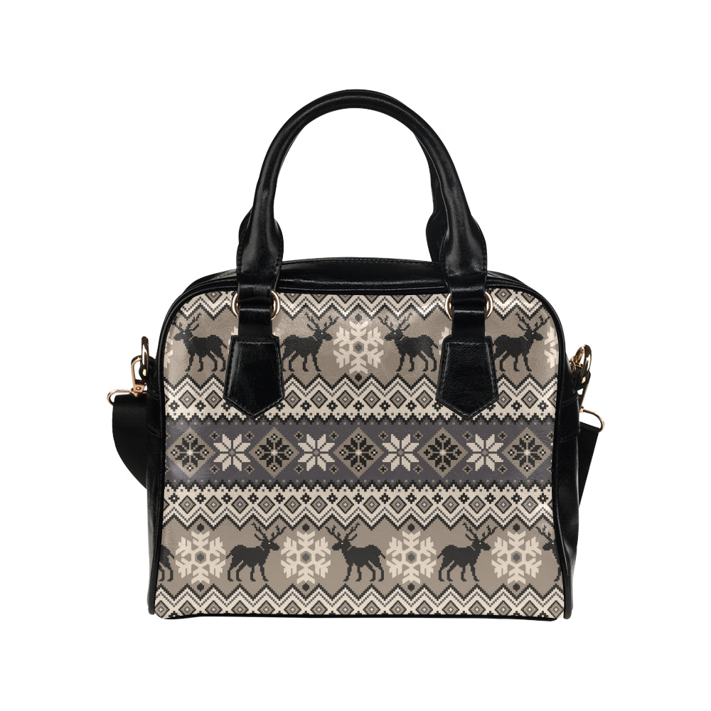 Nordic Pattern Print Design A01 Shoulder Handbag