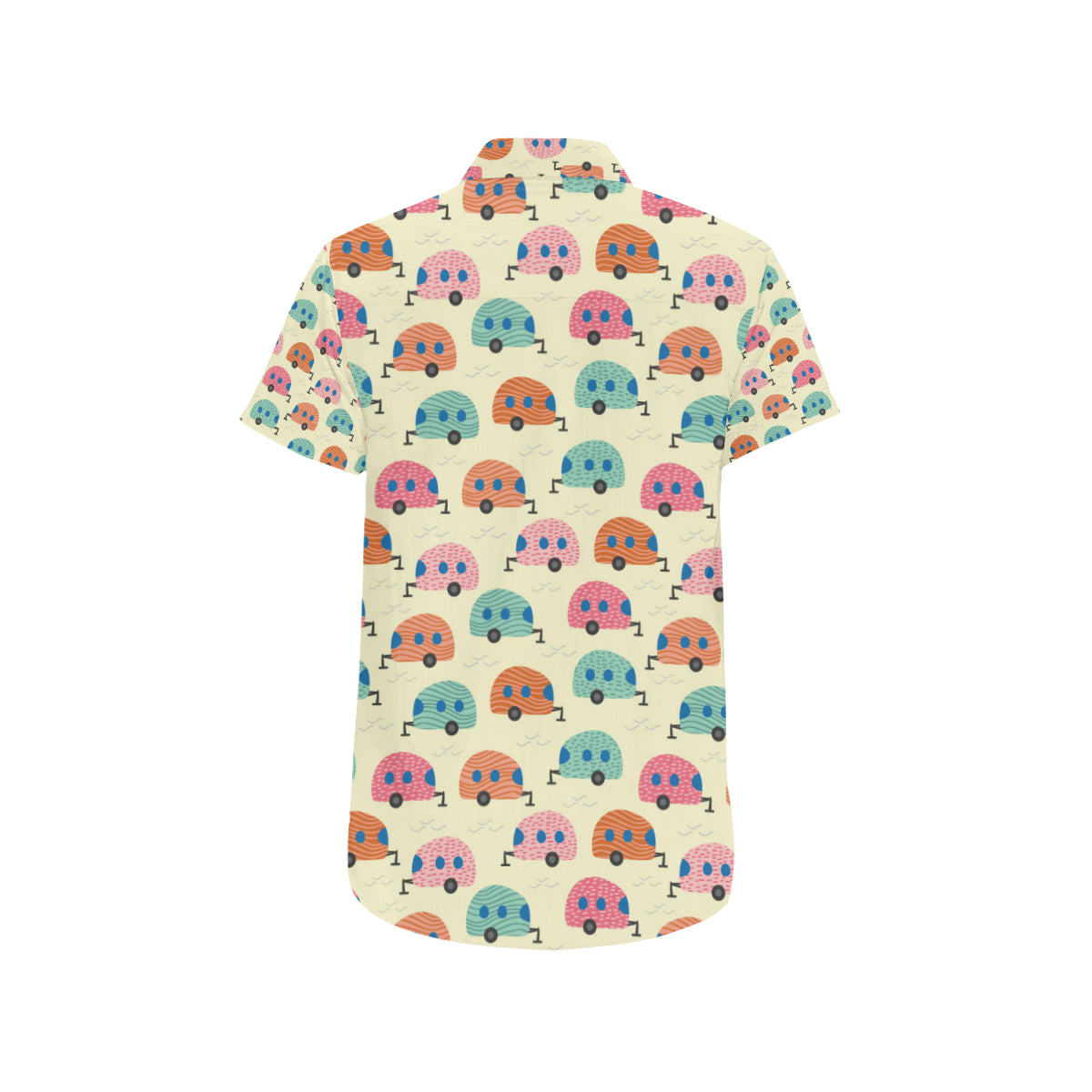Camper Pattern Print Design 06 Men's Short Sleeve Button Up Shirt
