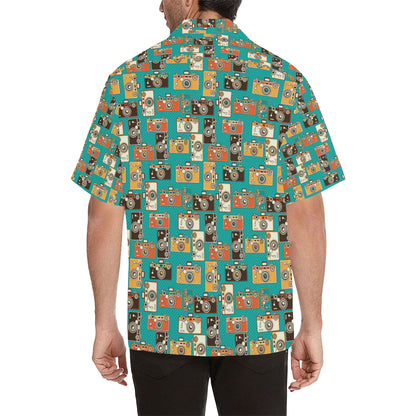 Camera Pattern Print Design 02 Men's Hawaiian Shirt