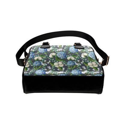 Hydrangea Pattern Print Design 02 Shoulder Handbag