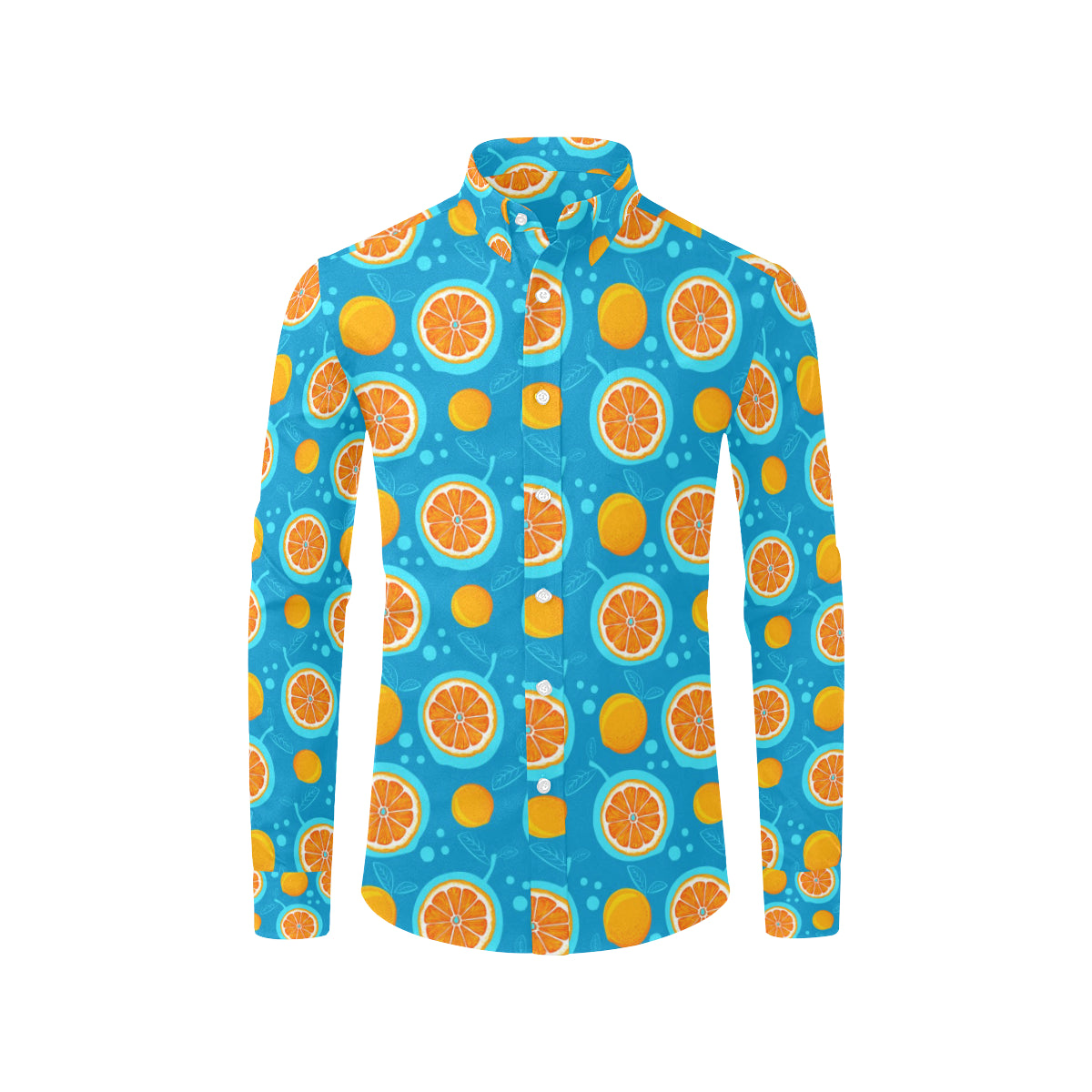 Grapefruit Pattern Print Design GF03 Men's Long Sleeve Shirt