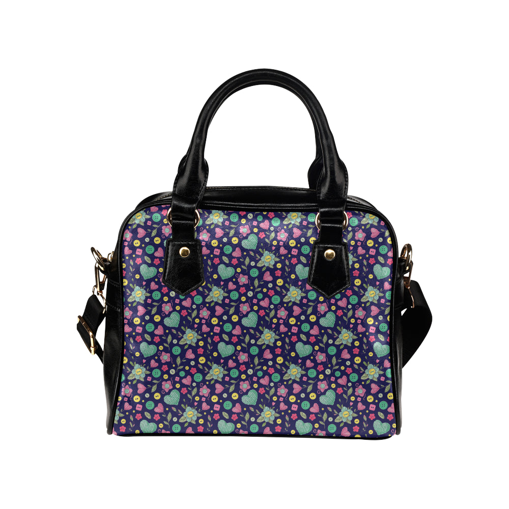 Crochet Pattern Print Design 02 Shoulder Handbag