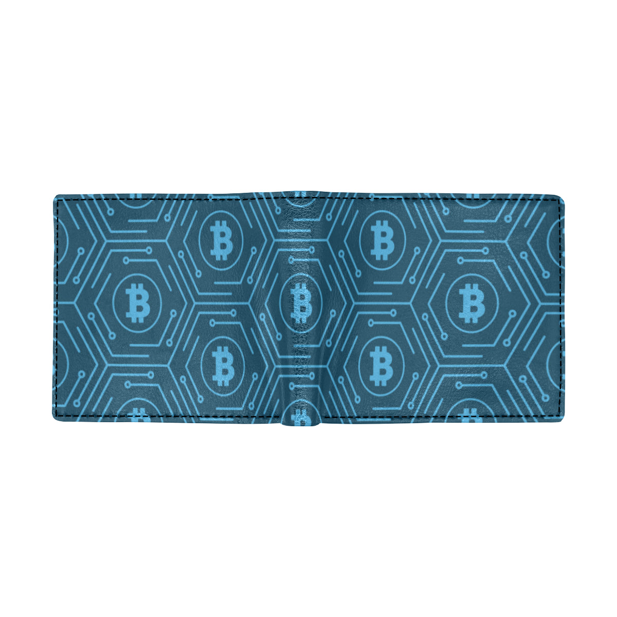 Cryptocurrency Pattern Print Design 04 Men's ID Card Wallet