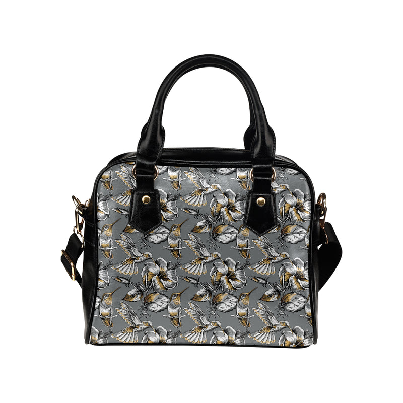 Hummingbird Pattern Print Design 02 Shoulder Handbag