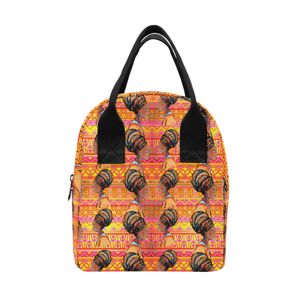 African Girl Aztec Insulated Lunch Bag