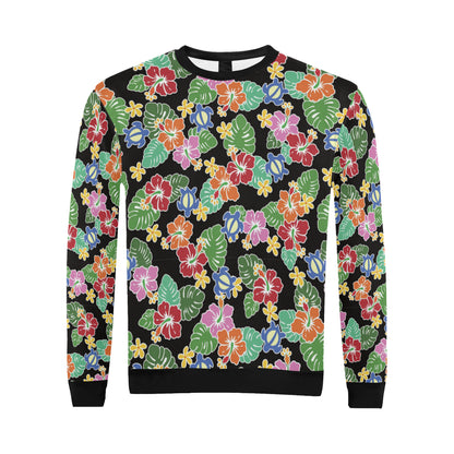 Hawaiian Themed Pattern Print Design H010 Men Long Sleeve Sweatshirt