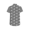 Tribal Turtle Polynesian Themed Print Men's Short Sleeve Button Up Shirt