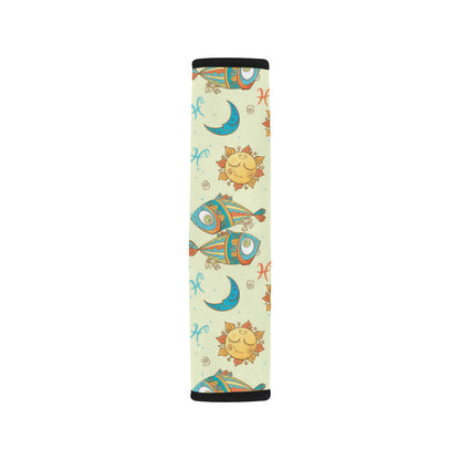 Pisces Pattern Print Design A03 Car Seat Belt Cover