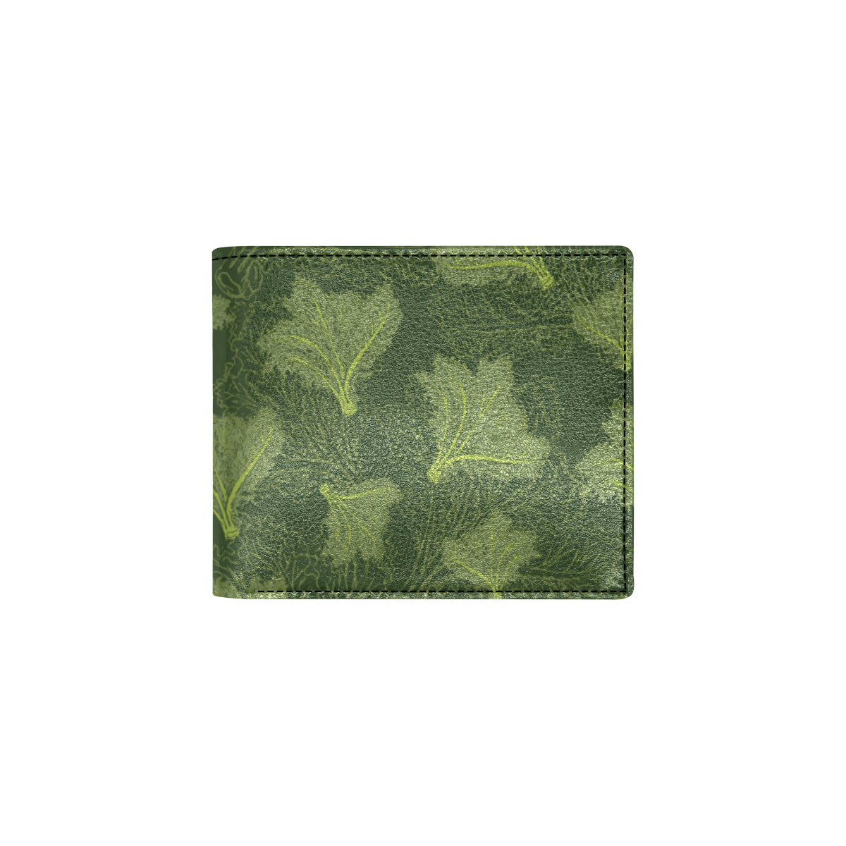 Kale Pattern Print Design 01 Men's ID Card Wallet