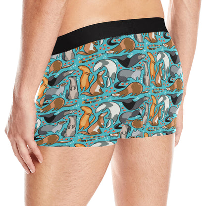 Ferret Pattern Print Design 03 Men's Boxer Briefs