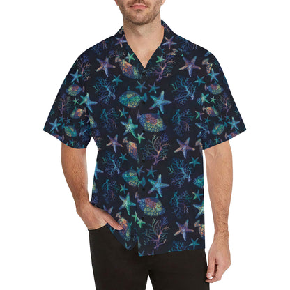 Starfish Pattern Print Design 01 Men's Hawaiian Shirt