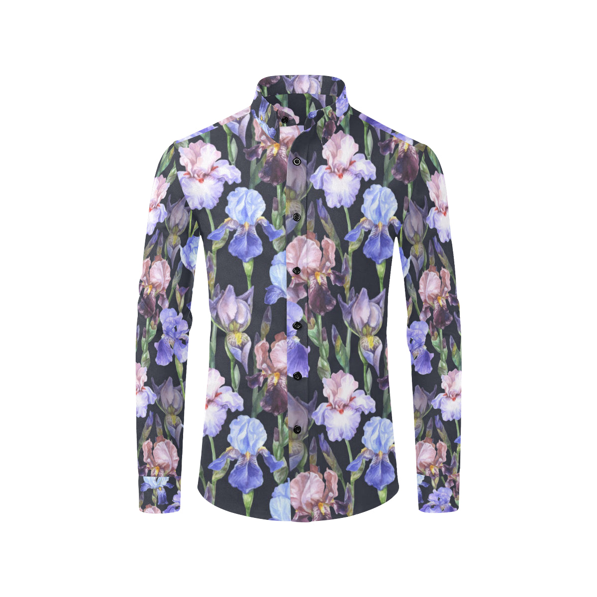 Iris Pattern Print Design IR04 Men's Long Sleeve Shirt