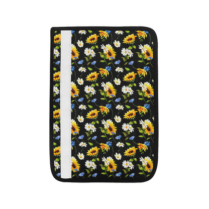 Sunflower Chamomile Bright Color Print Car Seat Belt Cover