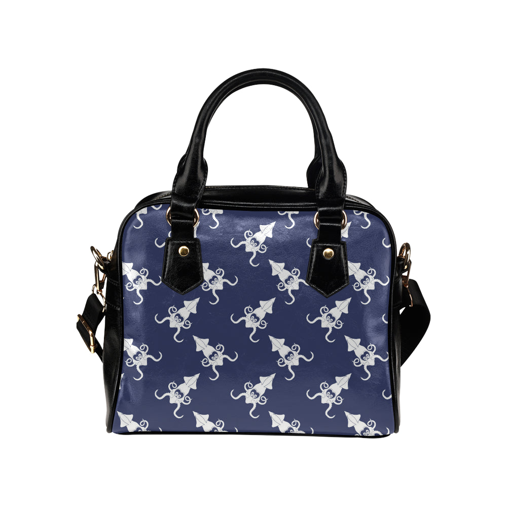 Giant Squid Pattern Print Design 02 Shoulder Handbag