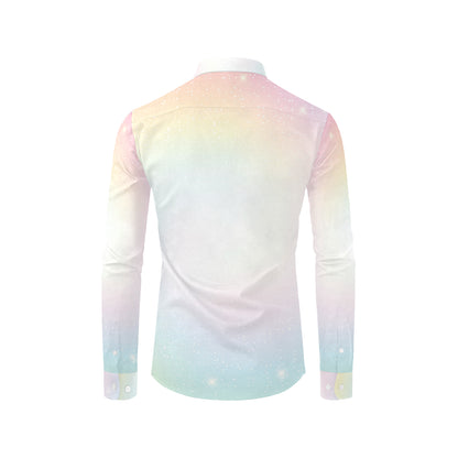 Nebula Pattern Print Design A02 Men's Long Sleeve Shirt