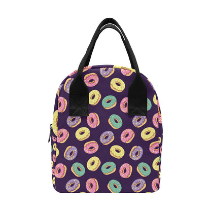 Donut Pattern Print Design DN08 Insulated Lunch Bag