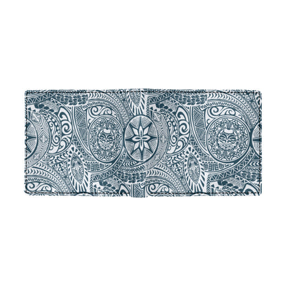 Polynesian Pattern Print Design A03 Men's ID Card Wallet