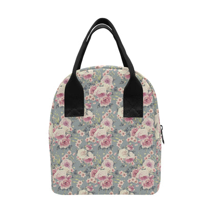 Peony Pattern Print Design PE05 Insulated Lunch Bag