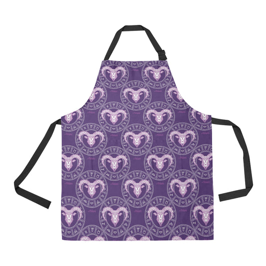 Aries Zodiac Pattern Print Design 02 Apron with Pocket