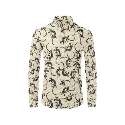 lizard Pattern Print Design 02 Men's Long Sleeve Shirt