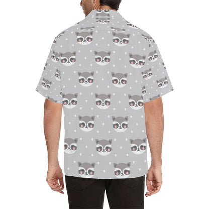 Raccoon Pattern Print Design A04 Men's Hawaiian Shirt