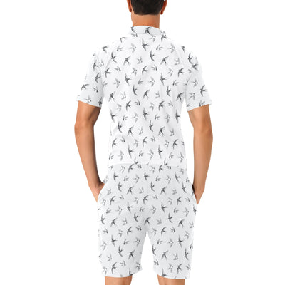 Swallow Bird Pattern Print Design 04 Men's Romper