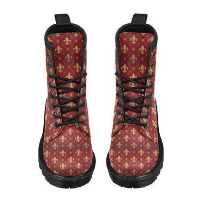 Fleur De Lis Print Design LKS401 Women's Boots